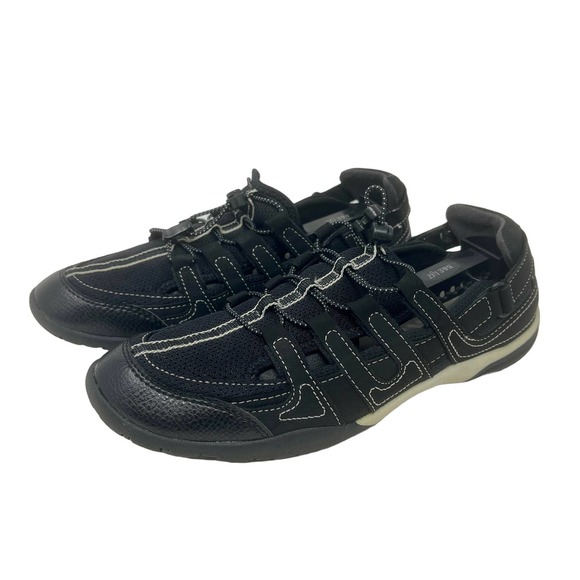 Clarks Fiana Coast Fisherman Sandal Women's Sz 9 1/2 Black 8.2.4#K.6.7 - Picture 3 of 12